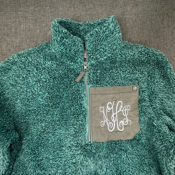 Marleylilly Pullover Cozy‎ Sweater S/M Green High Neck Zipper Polyester - Picture 2 of 13